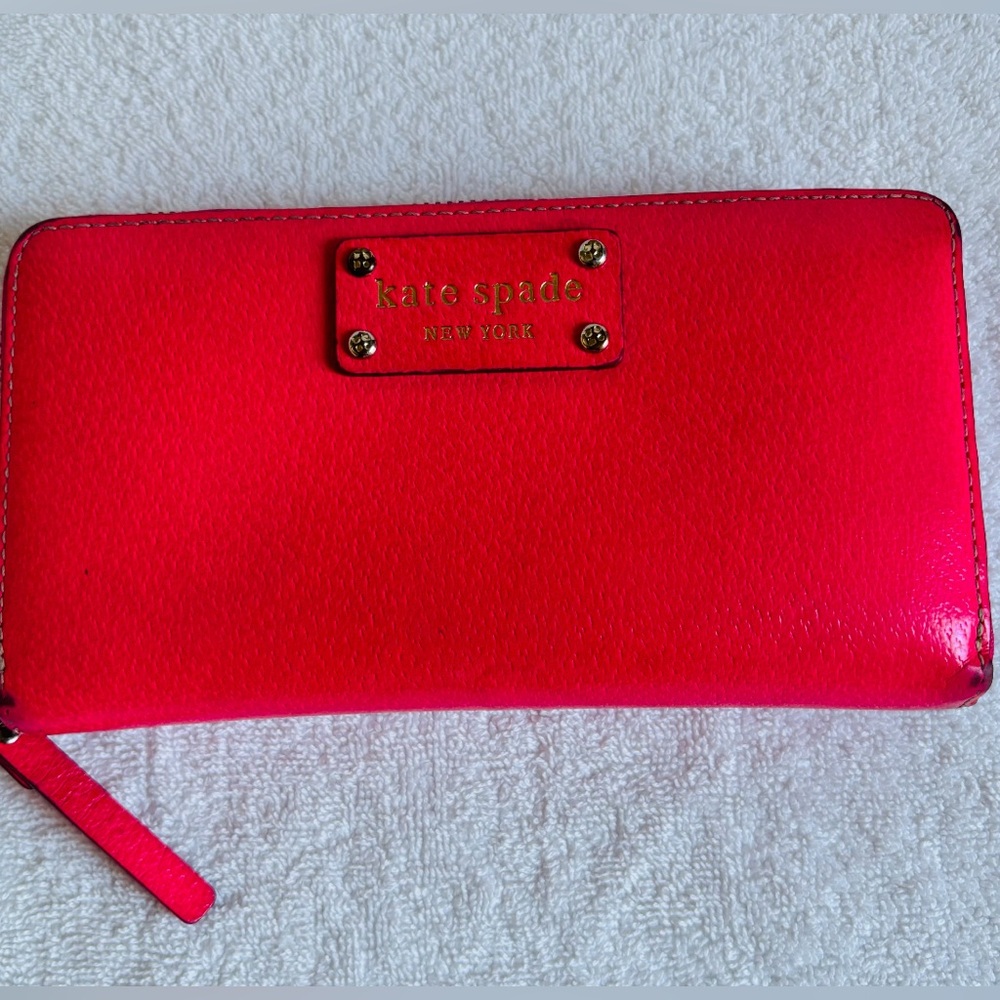 Kate Spade Neda Wellesley Zipper Wallet Hot Pink New